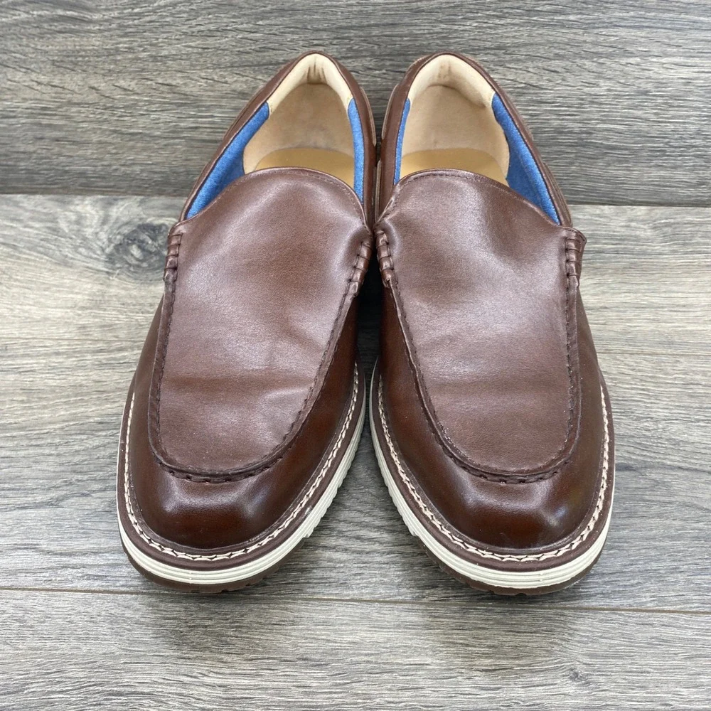 Tommy Hilfiger Harte-M Loafers Mens 12 Brown Slip On Moc Toe Casual Shoes